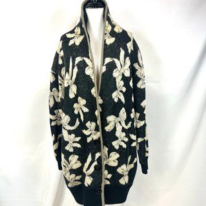 Vintage Marisa Christina Wool Mohair Blend Oversized Cardigan Bow pattern M/L